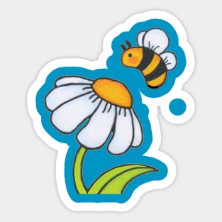 Little Bee and Coneflower Sticker